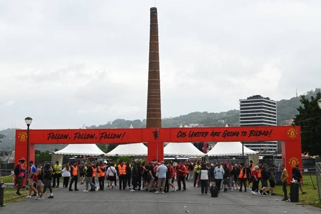 Bilbao se prepara para la final de la UEFA Europa League Ambiente en la fan zone del Manchester United, ManU antes del partido entre el Manchester United y el Tottenham con motivo de la final de la Europa League, a 21 de mayo de 2025, en Bilbao, Vizcaya, País Vasco (Espana). El estadio de San Mamés acoge el partido entre el Manchester United y el Tottenham que decidirá el campeón de la división de plata europea. La final es el mayor evento celebrado en Bilbao hasta la fecha. 21 MAYO 2025 Bilbao, Vizcaya (Pais Vasco) Bilbao, Vizcaya (Pais Vasco) Espana Copyright: xDavidxdexHarox 6738527
