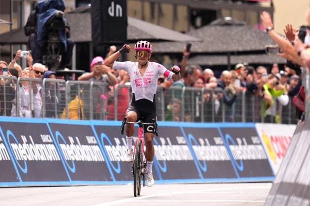 Sport Themen der Woche KW21 Sport Bilder des Tages Carapaz Richard of Ef Education - Easypost Team winner of the stage during the stage 11 of the Giro d™Italia from Viareggio to Castelnovo ne Monti, Italy - Wednesday, May 21, 2025. - cycling.  Copyright: xFabioxFerrari LaPressex