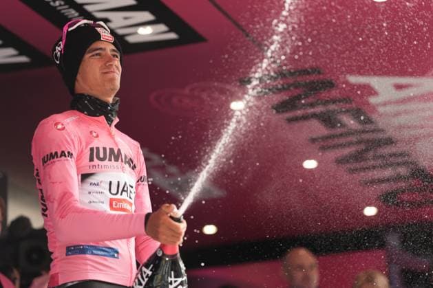 Del Toro Romero Isaac of Uae Team Emirates Xrg, pink jersey, during the stage 11 of the Giro d™Italia from Viareggio to Castelnovo ne Monti, Italy - Wednesday, May 21, 2025. - cycling.  Copyright: xMassimoxPaolone LaPressex