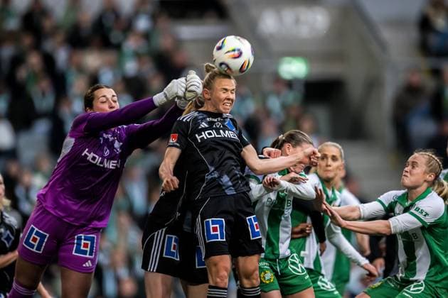 250521 IFK Norrköpings malvakt Caroline Delisle och Jessica Wik under finalen i Svenska Cupen mellan Hammarby och IFK Norrköping den 21 maj 2025 i Stockholm. Copyright: MAXIMxTHORE BB250521MT028
