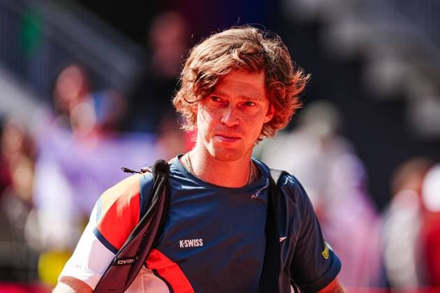 Andrey Rublev (RUS) GER, Andrey Rublev (RUS) vs. Justin Engel (GER), Tennis, ATP, Tennis Herren 500, Bitpanda Hamburg Open, Achtelfinale, 21.05.2025 GER, Andrey Rublev (RUS) vs. Justin Engel (GER), Tennis, ATP 500, Bitpanda Hamburg Open, Achtelfinale, 21.05.2025 Hamburg Copyright: xEibner-Pressefoto MarcelxvonxFehrnx EP_MFN