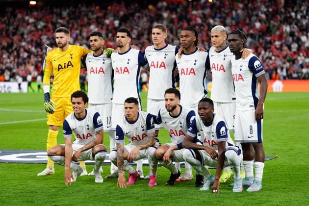 Tottenham Hotspur line up Tottenham Hotspur v Manchester United, ManU Europa League Final, Football, San Mames Stadium, Bilbao, Spain - 21 May 2025 EDITORIAL USE ONLY No use with unauthorised audio, video, data, fixture lists, club league logos or live services. Online in-match use limited to 120 images, no video emulation. No use in betting, games or single club league player publications. Copyright: xGokhanxTaner Shutterstockx 15312892cz