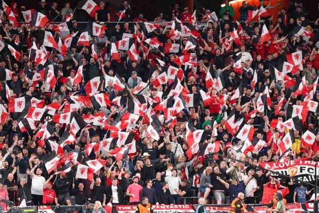 May 21, 2025, Bilbao, Catalogna, Spagna: During the UEFA Europa League Final 2024 25 match on 21 05 2025 in Bilbao, between the English teams Manchester United, ManU vs Tottenham at the San MamoÂ¨s stadium.In Photo: supporters Manchester Bilbao Spagna - ZUMAs236 20250521_aap_s236_119 Copyright: xFabioxSassox