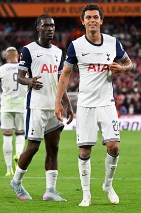 Bilbao, Estadio San Mames, 21.05.25, ESP, Herren, UEFA Europa League Finale 2025, Saison 2024-2025, Tottenham Hotspur - Manchester United, ManU Bild: Brennan JOHNSON (Tottenham) jubelt nach seinem Tor zum 1:0 UEFA regulations prohibit any use of photographs as image sequences and or quasi-video. Bizkaia Spanien