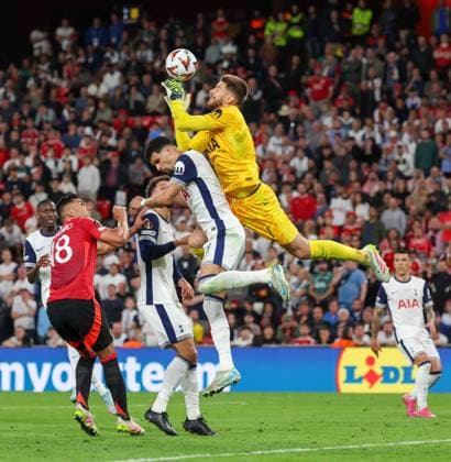May 21, 2025, Bilbao, Catalogna, Spagna: During the UEFA Europa League Final 2024 25 match on 21 05 2025 in Bilbao, between the English teams Manchester United, ManU vs Tottenham at the San MamoÂ¨s stadium.In Photo: Guglielmo Vicario of FC Tottenham Hotspur Bilbao Spagna - ZUMAs236 20250521_aap_s236_190 Copyright: xFabioxSassox