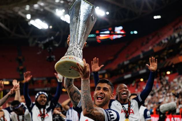 Cristian Romero seen during UEFA Europa League 2025 final game between Tottenham Hotspur FC and Manchester United, ManU FC (Maciej Rogowski) Bilbao San Mames Spain Copyright: xMaciejxRogowskix tottenhammanu2425-105