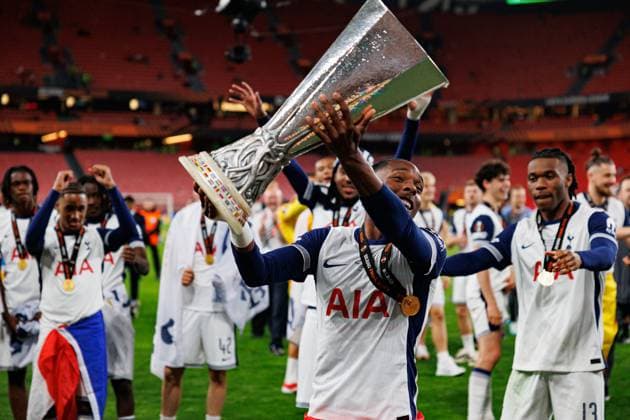 Wilson Odobert seen during UEFA Europa League 2025 final game between Tottenham Hotspur FC and Manchester United, ManU FC (Maciej Rogowski) Bilbao San Mames Spain Copyright: xMaciejxRogowskix tottenhammanu2425-133