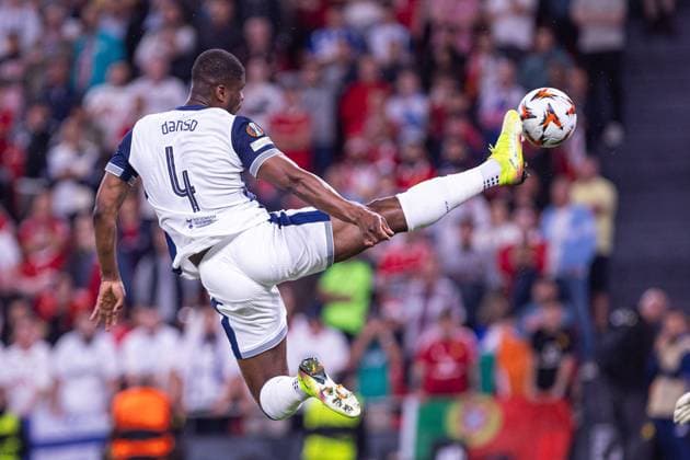 Sport Bilder des Tages BILBAO 21.05.2025 FINAL LIGA EUROPY UEFA SEZON 2024 25 --- UEFA EUROPA LEAGUE FINAL MATCH SEASON 2024 25 IN BILBAO: TOTTENHAM HOTSPUR - Manchester United, ManU NZ KEVIN DANSO FOT. ERNEST KOLODZIEJ 400mm.pl NEWSPIX.PL --- newspix.pl 