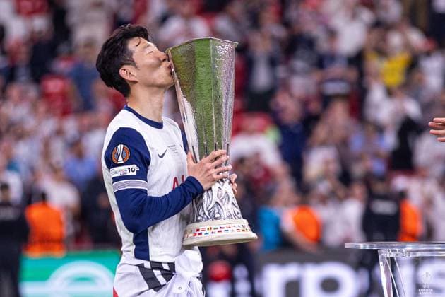 BILBAO 21.05.2025 FINAL LIGA EUROPY UEFA SEZON 2024 25 --- UEFA EUROPA LEAGUE FINAL MATCH SEASON 2024 25 IN BILBAO: TOTTENHAM HOTSPUR - Manchester United, ManU NZ HEUNG MIN SON FOT. ERNEST KOLODZIEJ 400mm.pl NEWSPIX.PL --- newspix.pl 