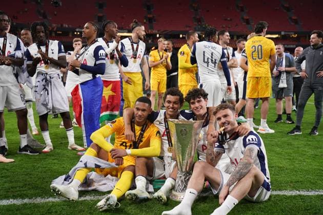2025 UEFA Europa League Final: Tottenham Hotspur F.C. vs. Manchester United, ManU F.C. Tottenham are crowned champions after the 2025 UEFA Europa League Final: Tottenham Hotspur F.C. vs. Manchester United F.C. match on 21 May 2025, at San Mames Stadium, in Bilbao, Spain Bilbao San Mames Stadium Spain Copyright: xAlexandraxFechetex DSC02205