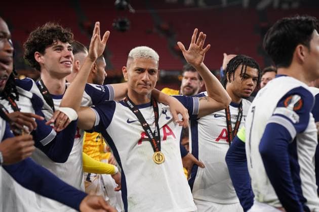 2025 UEFA Europa League Final: Tottenham Hotspur F.C. vs. Manchester United, ManU F.C. Tottenham are crowned champions after the 2025 UEFA Europa League Final: Tottenham Hotspur F.C. vs. Manchester United F.C. match on 21 May 2025, at San Mames Stadium, in Bilbao, Spain Bilbao San Mames Stadium Spain Copyright: xAlexandraxFechetex DSC02341