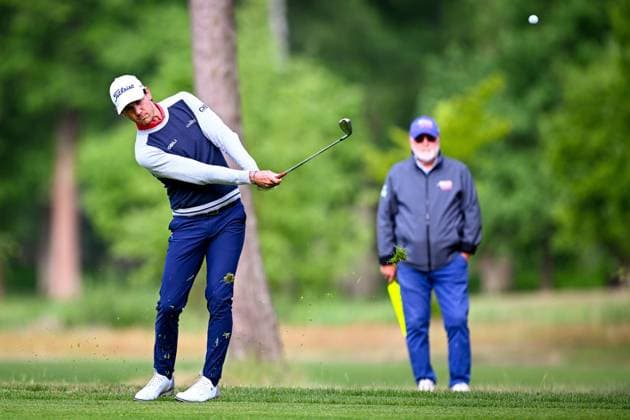 Soudal Open DP World Tour 22 05 2025 SCHILDE, BELGIUM - MAY 22 : Manassero Matteo (ITA) in action during day one of the Soudal Open DP World Tour Golf at Rinkven International Golf Club on May 22, 2025 in Schilde, Belgium, 22 05 2025  Copyright: xTomasxSiskx