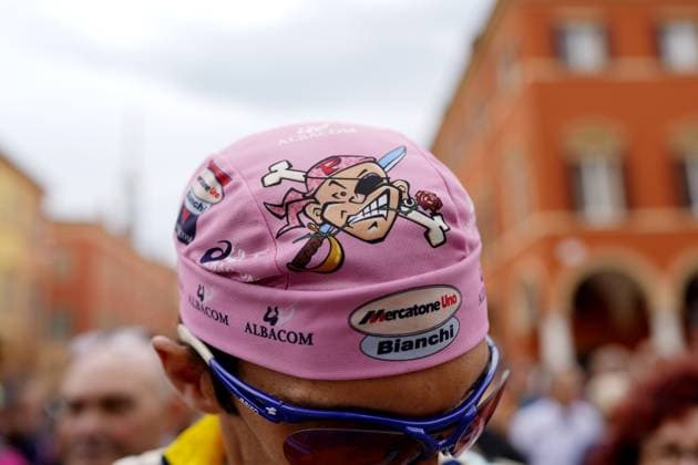 Marco Pantani cap before the stage 12 of the Giro d™Italia from Modena to Viadana (Oglio-Po), Italy - Thursday, May 22, 2025. - cycling.  Copyright: xFabioxFerrari LaPressex