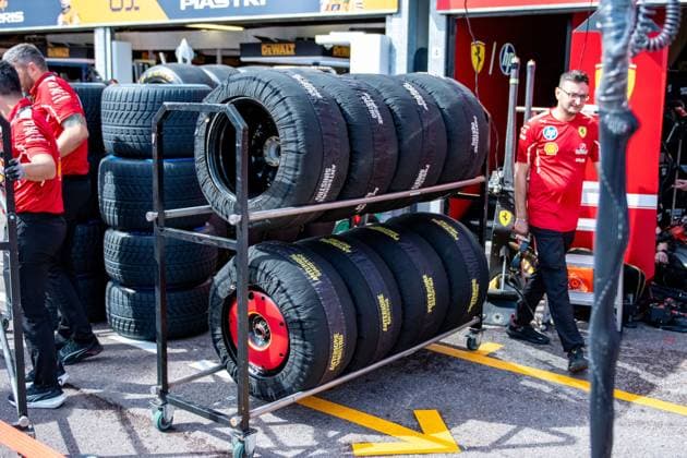 Formel1 GP Monaco Donnerstag, 22.05.2025 Reifen sets; Formel1 GP Monaco Donnerstag, 22.05.2025 Copyright: xBEAUTIFULxSPORTS Erlhofx