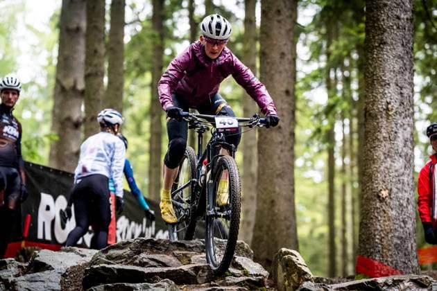Jitka Cabelicka of Czech Republic during the training for Mountain bike cross country World Cup event, Nove Mesto na Morave, Czech Republic, May 22, 2025. (CTKxPhoto JaroslavxSvoboda) CTKPhotoP2025052204881  CTKPhotoP2025052204881