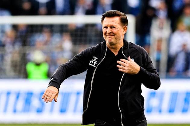 Trainer Christian Titz (1. FC Magdeburg) - 2. Fußball Bundesliga Saison 2024-2025 1. FC Magdeburg vs. Fortuna Düsseldorf in der Avnet Arena in Magdeburg - Fußball,Mann,Männer,Deutschland,18.05.2025 *** Coach Christian Titz 1 FC Magdeburg 2 Soccer Bundesliga Season 2024 2025 1 FC Magdeburg vs Fortuna Düsseldorf at the Avnet Arena in Magdeburg Soccer,Man,Men,Germany,18 05 2025