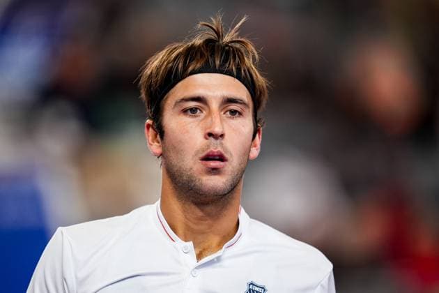 HAMBURG, GERMANY - MAY 22: Tomas Martin Etcheverry of Argentina looks on in his Men s Singles Quarter Final match against Jiri Lehecka of Czech Republic during Day Six of the Bitpanda Hamburg Open at Am Rothenbaum on May 22, 2025 in Hamburg, Germany. (Photo by Rene Nijhuis) SPO  Copyright: xRenexNijhuis