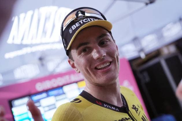 Kooij Olav of Team Visma Lease A Bike winner of the stage during the stage 12 of the Giro d™Italia from Modena to Viadana (Oglio-Po), Italy - Thursday, May 22, 2025. - cycling.  Copyright: xGianxMattiaxD Alberto LaPressex