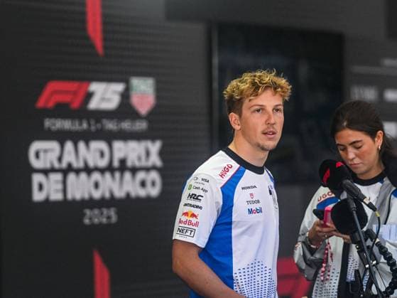 MOTORI - Formula 1 - TAG Heuer Grand Prix de Monaco 2025 - Practice 1 & 2 30 Liam Lawson Of The Team Visa Cash App Racing Bulls Formula One Team, Honda RBPT ,They face the Drivers press conference, PK, Pressekonferenz In Monte carlo ,During Fia Formula One World Championship, WM, Weltmeisterschaft F1 Monaco Grand Prix 2025, 22 May In Monte Carlo , Monaco Monaco  Copyright: xIPAxSport ABACAx