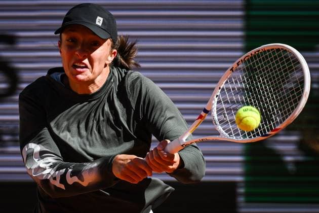 May 23, 2025, Paris, France, France: Iga SWIATEK of Poland during a training session of Roland-Garros 2025, French Open 2025, Grand Slam tennis tournament at Roland-Garros Stadium on May 23, 2025 in Paris, France. Paris France - ZUMAm308 20250523_zsp_m308_001 Copyright: xMatthieuxMirvillex