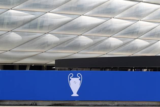 Allianz Arena Stadion Vorbereitung Final UEFA Champions League zwischen PSG and FC Inter Mailand , Fußball , in der Allianz Arena Stadion , München , Bayern , Deutschland . Mai 23 , 2025 . Photo by: Davide Elias Ipa Photo Pressefoto DENL Copyright: xDavidexEliasx