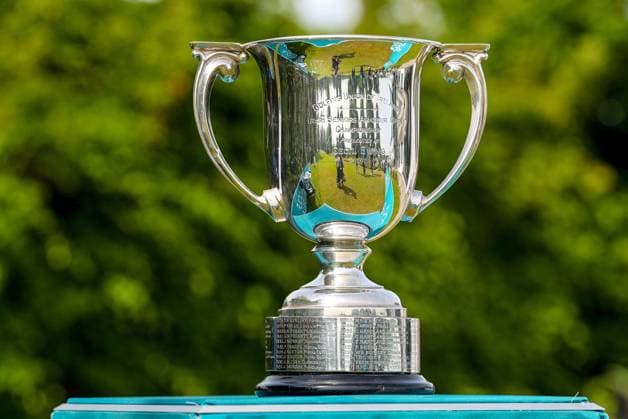 REPRO FREE *PRESS RELEASE NO REPRODUCTION FEE* EDITORIAL USE ONLY Irish Senior Men s Amateur Open, Naas Golf Club, Naas 23 5 2025 A view of the Irish Senior Men™s Amateur Trophy A view of the Irish Senior Men™s Amateur Trophy 23 5 2025  Copyright: x INPHO BenxBradyx BB2_3901