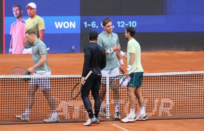 ATP, Tennis Herren 500, Bitpanda Hamburg Open, Halbfinale im Doppel: Harri Heliovaara (links) und Henry Patten (rechts).
