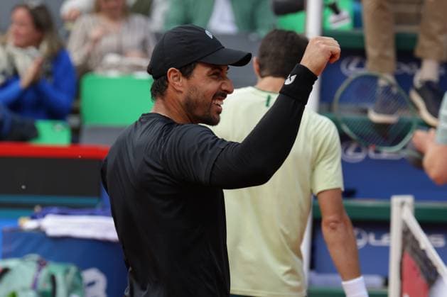GER, Hamburg, xFSx , ATP, Tennis Herren 500 , Herren Tennistunier Bitpanda Hamburg Open 2025, Halbfinale ,Herren Doppel , 23.05.2025 Fernando Romboli (BRA) Siegerfaust, jubel Copyright: HMBxMedia FernandoxSoares