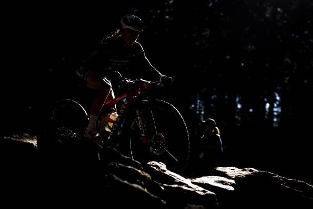 Samara Maxwell of New Zealand during the training for Mountain bike cross country World Cup event, Nove Mesto na Morave, Czech Republic, May 23, 2025. (CTKxPhoto JaroslavxSvoboda) CTKPhotoP2025052303649  CTKPhotoP2025052303649