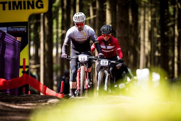Nino Schurter of Switzerland during the training for Mountain bike cross country World Cup event, Nove Mesto na Morave, Czech Republic, May 23, 2025. (CTKxPhoto JaroslavxSvoboda) CTKPhotoP2025052303667  CTKPhotoP2025052303667