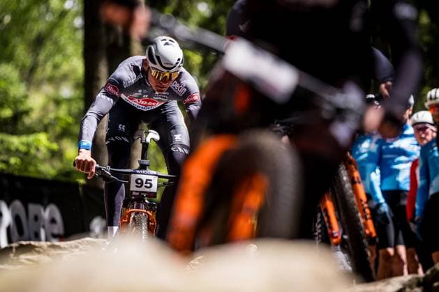 Mathieu van der Poel of Netherlands during the training for Mountain bike cross country World Cup event, Nove Mesto na Morave, Czech Republic, May 23, 2025. (CTKxPhoto JaroslavxSvoboda) CTKPhotoP2025052303670  CTKPhotoP2025052303670