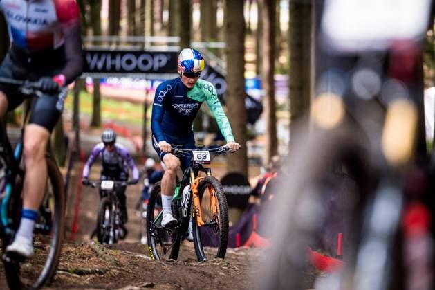 Simon Andreassen of Denmark during the training for Mountain bike cross country World Cup event, Nove Mesto na Morave, Czech Republic, May 23, 2025. (CTKxPhoto JaroslavxSvoboda) CTKPhotoP2025052303671  CTKPhotoP2025052303671