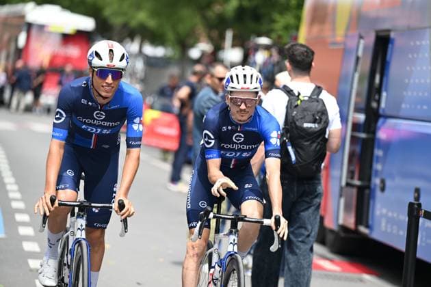 23-05-2025 Giro D italia; Tappa 13 Rovigo - Vicenza; 2025, Groupama - Fdj; Germani, Lorenzo; Gaudu, David; Rovigo; 
