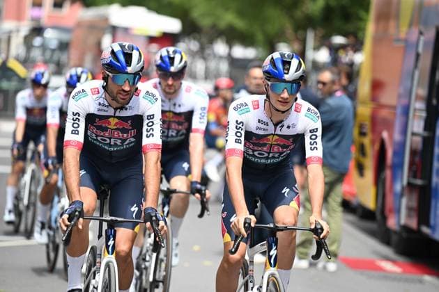 23-05-2025 Giro D italia; Tappa 13 Rovigo - Vicenza; 2025, Red Bull - Bora Hansgrohe; Moscon, Gianni; Pellizzari, Giulio; Rovigo; 