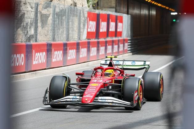 Lewis Hamilton (Scuderia Ferrari HP) kommt aus dem Tunnel, 1. Freies Training, Grosser Preis von Monaco, Motorsport, Herren, Formel 1, 23.05.2025 Monte Carlo Monaco MCO