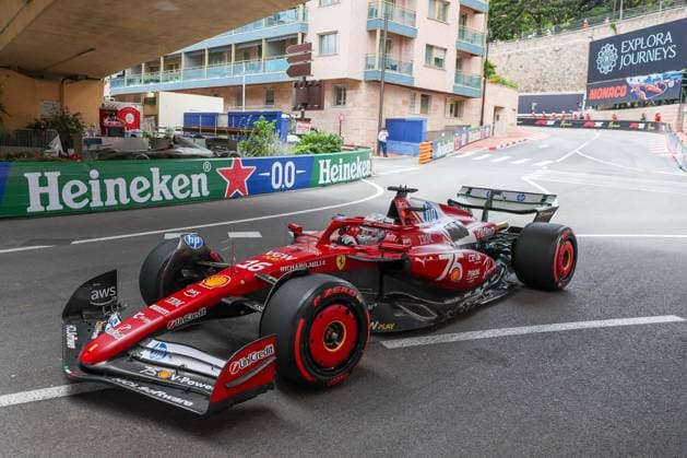 Charles Leclerc (Scuderia Ferrari HP), Portier, 1. Freies Training, Grosser Preis von Monaco, Motorsport, Herren, Formel 1, 23.05.2025 Monte Carlo Monaco MCO