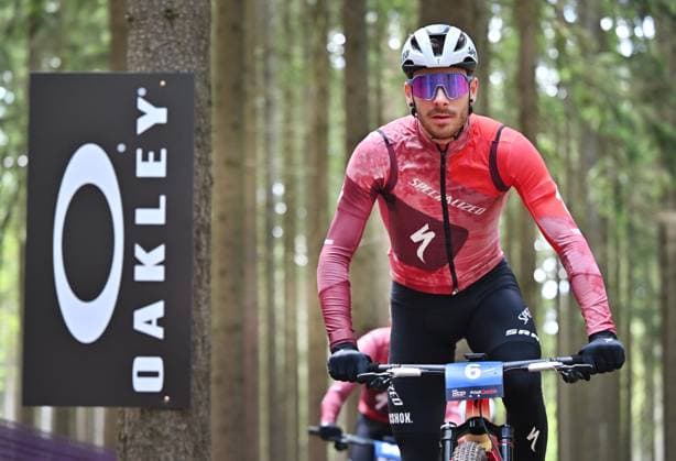 Viktor Koretzky of France during the training for Mountain bike cross country World Cup event, Nove Mesto na Morave, Czech Republic, May 23, 2025. (CTKxPhoto LubosxPavlicek) CTKPhotoP2025052303955  CTKPhotoP2025052303955
