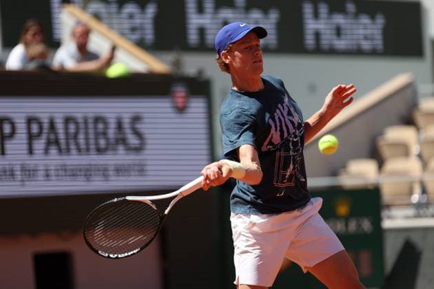 ROLAND GARROS PHOTOPQR LE PARISIEN Le Parisien Arnaud Journois ; PARIS ; 23 05 2025 ; Paris le 23 mai 2025. Tennis, Roland Garros. JANNIK SINNER Photo Le Parisien Arnaud Journois PARIS France  Copyright: xPHOTOPQR LExPARISIEN MAXPPPxLexParisienx xArnaudxJournoisx 20250523LPA9692 20250523LPA9692