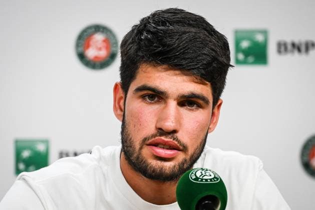 May 23, 2025, Paris, France, France: Carlos ALCARAZ of Spain during the Roland-Garros 2025, French Open 2025, Grand Slam tennis tournament at Roland-Garros Stadium on May 23, 2025 in Paris, France. Paris France - ZUMAm308 20250523_zsp_m308_026 Copyright: xMatthieuxMirvillex