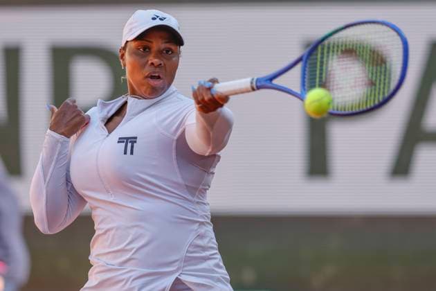 May 23, 2025, Paris, Paris, France: Taylor Townsend (USA) in action during the qualifications of the tennis Grand Slam of Roland Garros 2025, match between Taylor Townsend (USA) and Daria Saville (AUS) at Roland Garros Stadium - on May 23Ã‚ Ã‚Â» 2025.Paris - France Paris France - ZUMAb253 20250523_zsp_b253_008 Copyright: xLoicxBaratouxx
