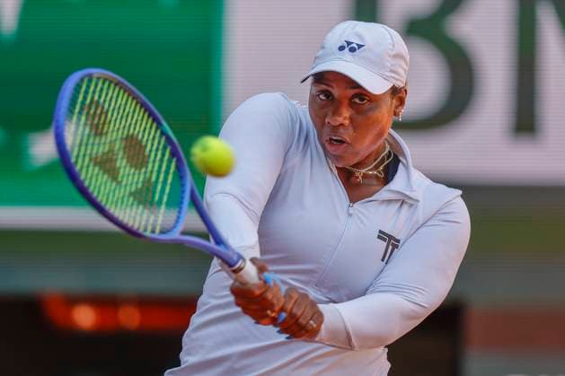 May 23, 2025, Paris, Paris, France: Taylor Townsend (USA) in action during the qualifications of the tennis Grand Slam of Roland Garros 2025, match between Taylor Townsend (USA) and Daria Saville (AUS) at Roland Garros Stadium - on May 23Ã‚ Ã‚Â» 2025.Paris - France Paris France - ZUMAb253 20250523_zsp_b253_014 Copyright: xLoicxBaratouxx