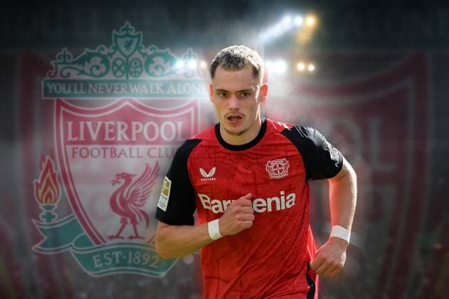 FOTOMONTAGE: Florian WIRTZ (LEV) zieht es zum FC Liverpool in die englische Premier League. ARCHIVFOTO,