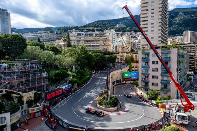 MONTE CARLO, MONACO: Yuki Tsunoda, racing for the Red Bull Racing team during the 2025 Formula 1 Monaco Grand Prix at the Circuit de Monaco in Monte Carlo, Monaco