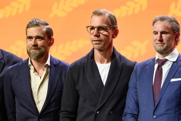 250524 Henrik Zetterberg, Mikael Samuelsson and Niklas Kronwall during the IIHF Contributors™ Award Ceremony on May 24, 2025 in Stockholm. Photo: Simon Hastegard BILDBYRAN kod SH SH0625 ishockey Ice hockey, Eishockey presskonferens press conference, PK, Pressekonferenz bbeng Copyright: SIMONxHASTEGARD BB250524SH010
