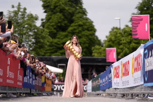 The trophy during the stage 14 of the Giro d™Italia from Treviso to Nova Gorica Gorizia, Italy - Saturday, May 24, 2025. - cycling.  Copyright: xFabioxFerrari LaPressex