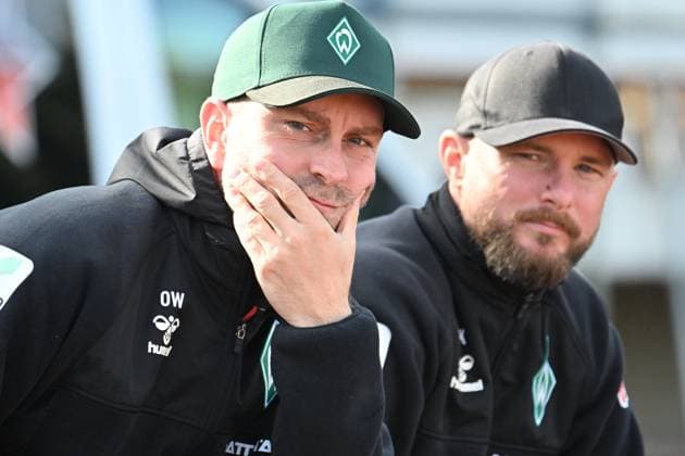 GER , FSP OSC Bremerhaven vs SV Werder Bremen (GER) 23.05.2025, Nordsee Stadion, Bremerhaven, GER , FSP OSC Bremerhaven vs SV Werder Bremen (GER) im Bild: Ole Werner (SV Werder Bremen Trainer); Gestik, Mimik, Emotionen