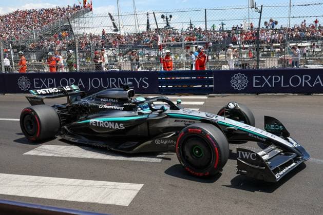 George Russell (Mercedes-AMG Petronas), 3. Freies Training, Grosser Preis von Monaco, Motorsport, Herren, Formel 1, 24.05.2025 Monte Carlo Monaco MCO