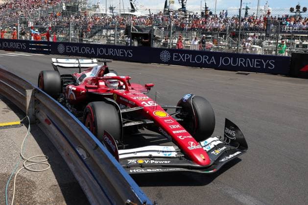 Charles Leclerc (Scuderia Ferrari HP), 3. Freies Training, Grosser Preis von Monaco, Motorsport, Herren, Formel 1, 24.05.2025 Monte Carlo Monaco MCO