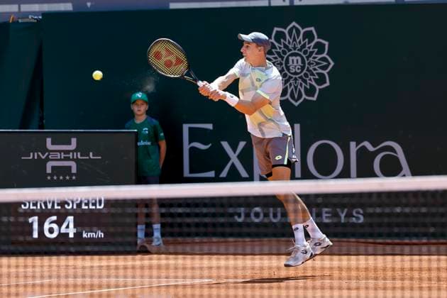 Joran Vliegen (BEL) , Schweiz, Tennis, Gonet Geneva Open ATP, Tennis Herren 250), Final Doppel,2025, Ariel Behar (URU) Joran Vliegen (BEL) vs. Sadio Doumbia (FRA) Fabien Reboul (FRA), 24.05.2025, Parc des Eaux-Vives, Genf, Schweiz Genf Parc des Eaux-Vives Genf Schweiz Copyright: xGrantxHubbsx