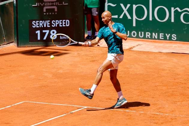 Sadio Doumbia (FRA) , Schweiz, Tennis, Gonet Geneva Open ATP, Tennis Herren 250), Final Doppel,2025, Ariel Behar (URU) Joran Vliegen (BEL) vs. Sadio Doumbia (FRA) Fabien Reboul (FRA), 24.05.2025, Parc des Eaux-Vives, Genf, Schweiz Genf Parc des Eaux-Vives Genf Schweiz Copyright: xGrantxHubbsx